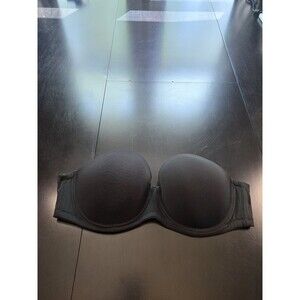 WACOAL 854119 Black Red Carpet Underwire Strapless Bra Size 38DDD